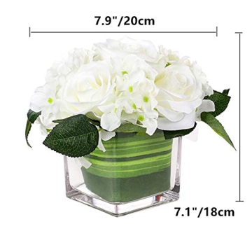 Elegant Silk Rose Centerpiece for Home & Weddings