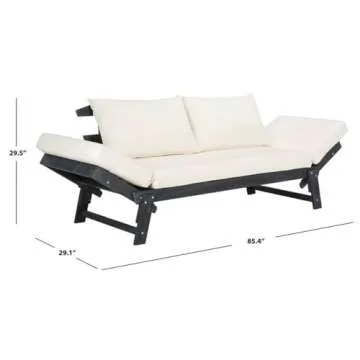 Stylish SAFAVIEH Tandra Grey Daybed for Outdoor Relaxation