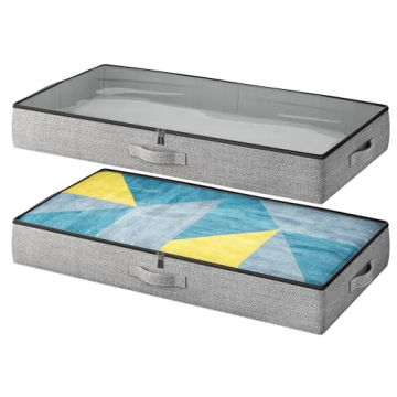 2-Pack Low Profile Under Bed Storage Bins for Organized Living