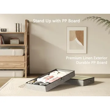 Durable Under Bed Storage Bins - 2 Pack, Low Profile