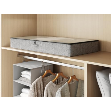 Durable Under Bed Storage Bins - 2 Pack, Low Profile