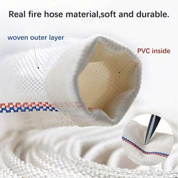 Tough Dog Toys for Aggressive Chewers,Dog Chew Toys,Dog Tug Toy,Firehose Dog Toys,Interactive Dog To...