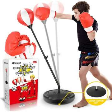 Officygnet Kids Punching Bag Set for Ages 5-10