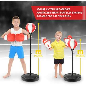 Officygnet Kids Punching Bag Set for Ages 5-10