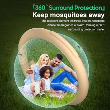 BuggyBands 2 Pack Mosquito Repellent Bracelets, Insect & Pest Repellent Wristbands for Adults and Ki...