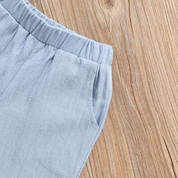 Summer Toddler Boys Clothes Set with Pockets (3-4T)