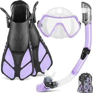 ZEEPORTE Snorkeling Set for Adults with Travel Bags