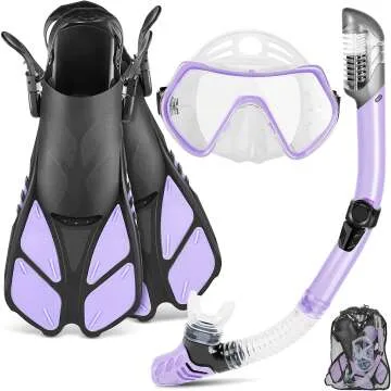 ZEEPORTE Snorkeling Set for Adults with Travel Bags