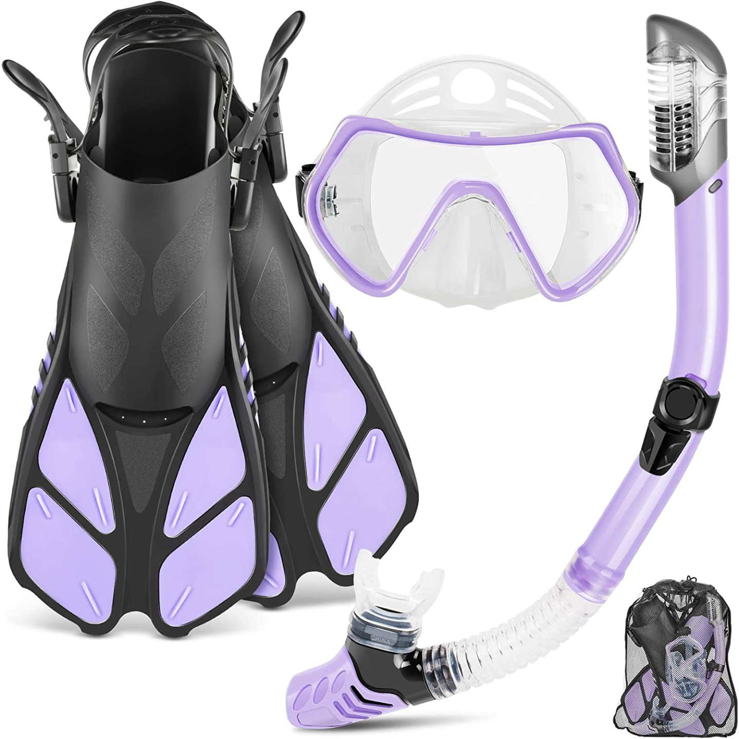 ZEEPORTE Snorkeling Set for Adults with Travel Bags