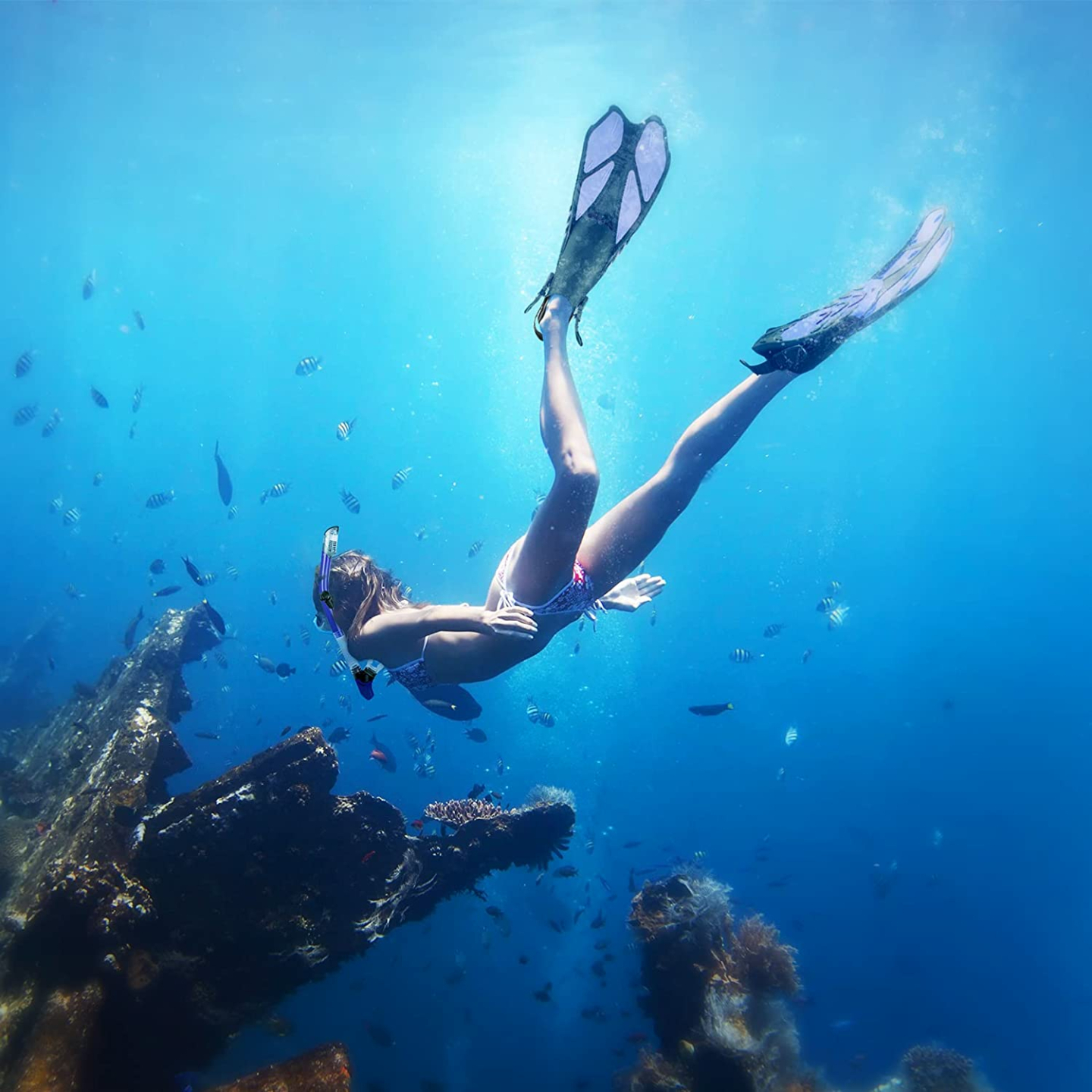 ZEEPORTE Snorkeling Set for Adults with Travel Bags