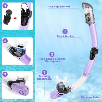 ZEEPORTE Snorkeling Set for Adults with Travel Bags