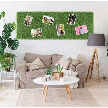 XLX TURF Artificial Grass Turf Patch Tiles, Fake Grass Square Mat for Decoration DIY Crafting Party