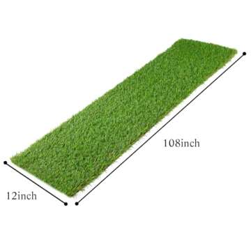 XLX TURF Artificial Grass Turf Patch Tiles, Fake Grass Square Mat for Decoration DIY Crafting Party