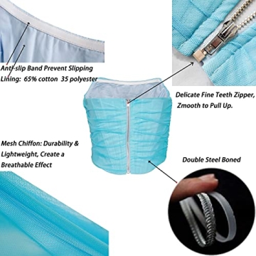 MOALLUOM Mesh Corset Crop Top for Elegant Style