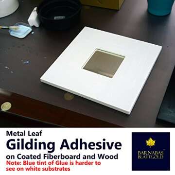 Barnabas Blattgold: Gold Leaf Gilding Adhesive 120ml - Gilding Adhesive for Gold Foil Sheets, Gold Leaf Sheets for Art, Gold Leaf Plating