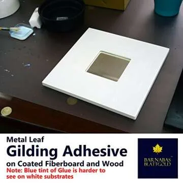 Barnabas Blattgold: Gold Leaf Gilding Adhesive 120ml - Gilding Adhesive for Gold Foil Sheets, Gold Leaf Sheets for Art, Gold Leaf Plating