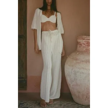 Imily Bela Women's Summer 2 Piece Crochet Set for Beach