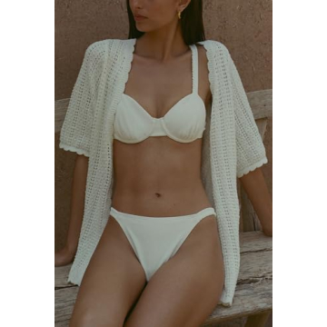 Imily Bela Women's Summer 2 Piece Crochet Set for Beach