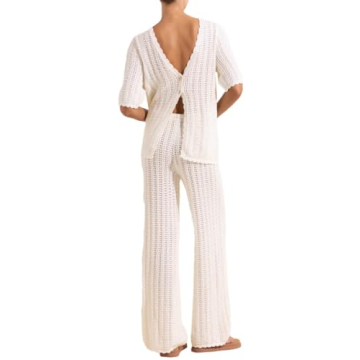 Imily Bela Women's Summer 2 Piece Crochet Set for Beach