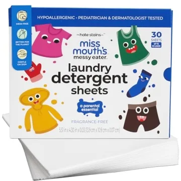 Miss Mouth's Messy Eater Laundry Detergent Sheets - Hypoallergenic, Eco-Friendly, Sensitive Skin Saf...