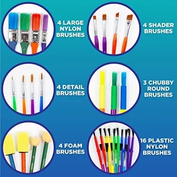 Horizon Group USA 35-Piece Multicolor Paintbrush Set