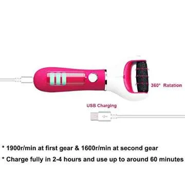 BOMPOW Electric Foot Scrubber - Smooth Callus Remover