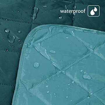 Exclusivo Mezcla Waterproof Picnic Blankets 3-Layer 60x80 INCH Large Sandproof Beach Blanket Foldable Outdoor Blanket for Camping on Grass Picnic Mat