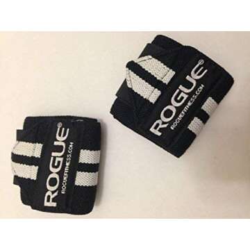 Rogue Fitness Wrist Wraps 12" Black for Weight Lifting