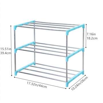 Jucaifu Stackable Small Shoe Rack for Efficient Storage