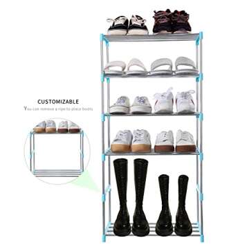 Jucaifu Stackable Small Shoe Rack for Efficient Storage