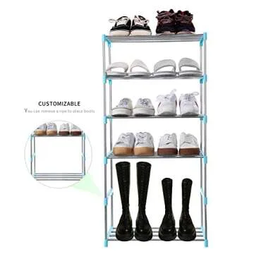 Jucaifu Stackable Small Shoe Rack for Efficient Storage