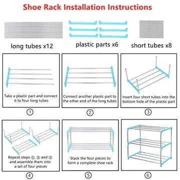 Jucaifu Stackable Small Shoe Rack for Efficient Storage