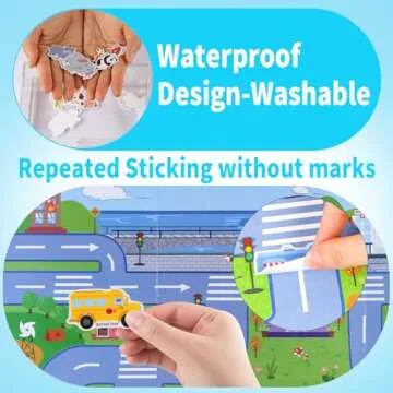 Reusable Travel Sticker Book for Toddlers - Vehicles