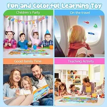 Reusable Travel Sticker Book for Toddlers - Vehicles