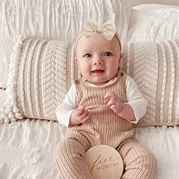 YanJie 4.5" Nylon Bow Headbands - 10-Pack for Girls