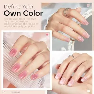 Modelones Jelly Gel Nail Polish Set for Home Manicures