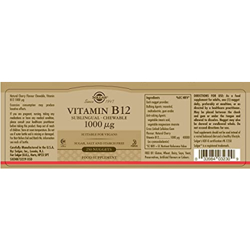Solgar Sublingual B12 1000 mcg Nuggets, Vegan and Effective