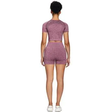 Sytiz Seamless Yoga Outfits Set – Crop Top & Shorts