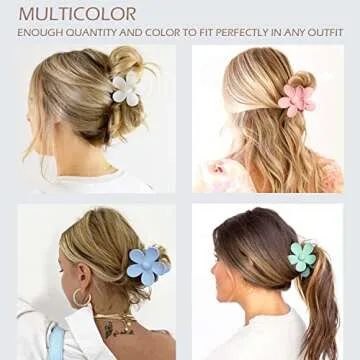 12 Pack Large Hair Claw Clips for Thick & Thin Hair