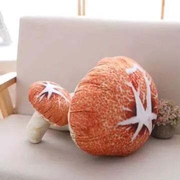 EHOTONG 3D Mushroom Throw Pillow - Fun Plush Toy