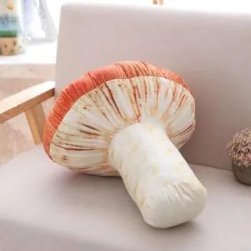 EHOTONG 3D Mushroom Throw Pillow - Fun Plush Toy