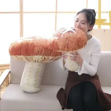 EHOTONG 3D Mushroom Throw Pillow - Fun Plush Toy