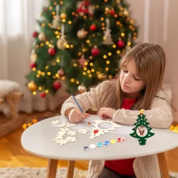 Fennoral Christmas Craft Kit for Kids - DIY Wooden Ornaments