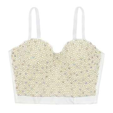 Elegant ELACCI Pearls Beaded Bustier for Any Occasion