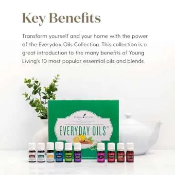 Everyday Essential Oil Collection by Young Living - Enhance Immunological Function, Beautify Skin, Increase Spiritual Awareness - Benefits of Lavender and Stress Away - 0.17 Fl Oz (Pack of 10)