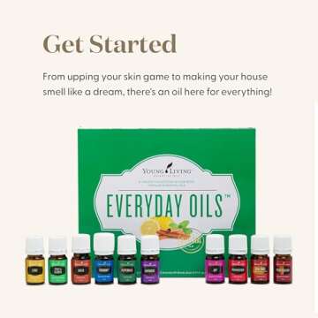 Everyday Essential Oil Collection by Young Living - Enhance Immunological Function, Beautify Skin, Increase Spiritual Awareness - Benefits of Lavender and Stress Away - 0.17 Fl Oz (Pack of 10)