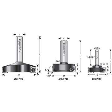 Amana Tool - Spoilboard 1-1/4" D 1/4 Shank (RC-2245), Industrial Grade