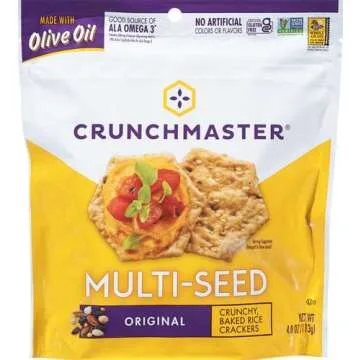 Crunchmaster Multi-Seed Crackers - Original Flavor, 4 Ounce, Gluten-Free, Low-Fat Snack