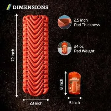 KLYMIT Insulated Static V Sleeping Pad for Outdoor Comfort