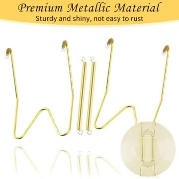 3 Pieces Plate Hangers for Wall, 6/8/10 Inch Plate Hangers, Stainless Steel Invisible Wire Heavy Duty Plate Holder with 3 Pack Wall Hooks, For 5 to 10.5 Inch Decorative Antique Plates Arts